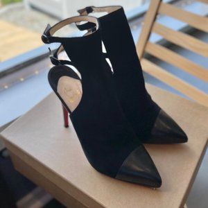 Christian Louboutin Lynn Open Back Ankle  Boot Sz 39.5 Shoe